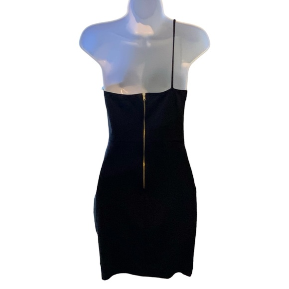 Rolla Coster Bodycon Dress One Strap Stretchy Long Back Zipper Mini Size Medium - Picture 3 of 9